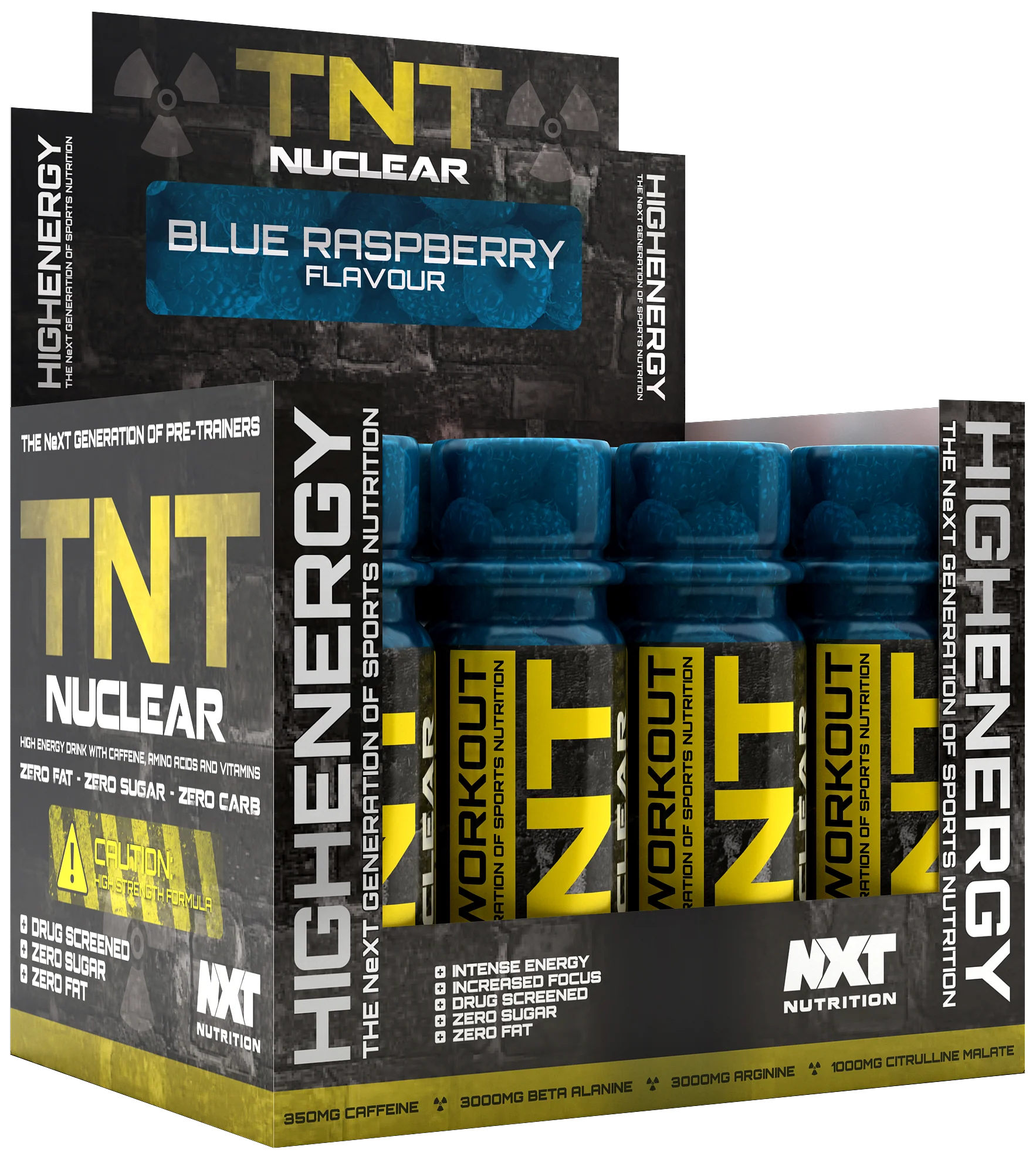 TNT Blue Raspberry Nuclear Shots 12 pack – Evolution Fitness
