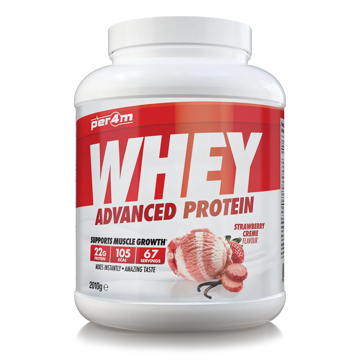 Per4m Strawberry Creme Whey Protein Powder