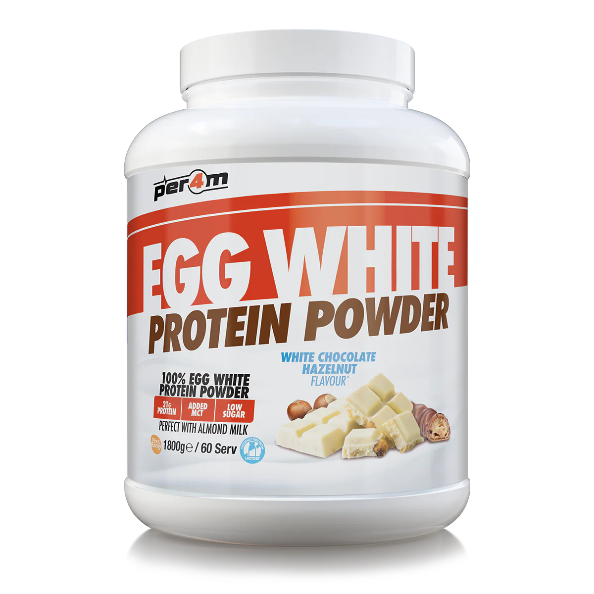 Per4m White Chocolate Hazelnut Egg White Protein Powder