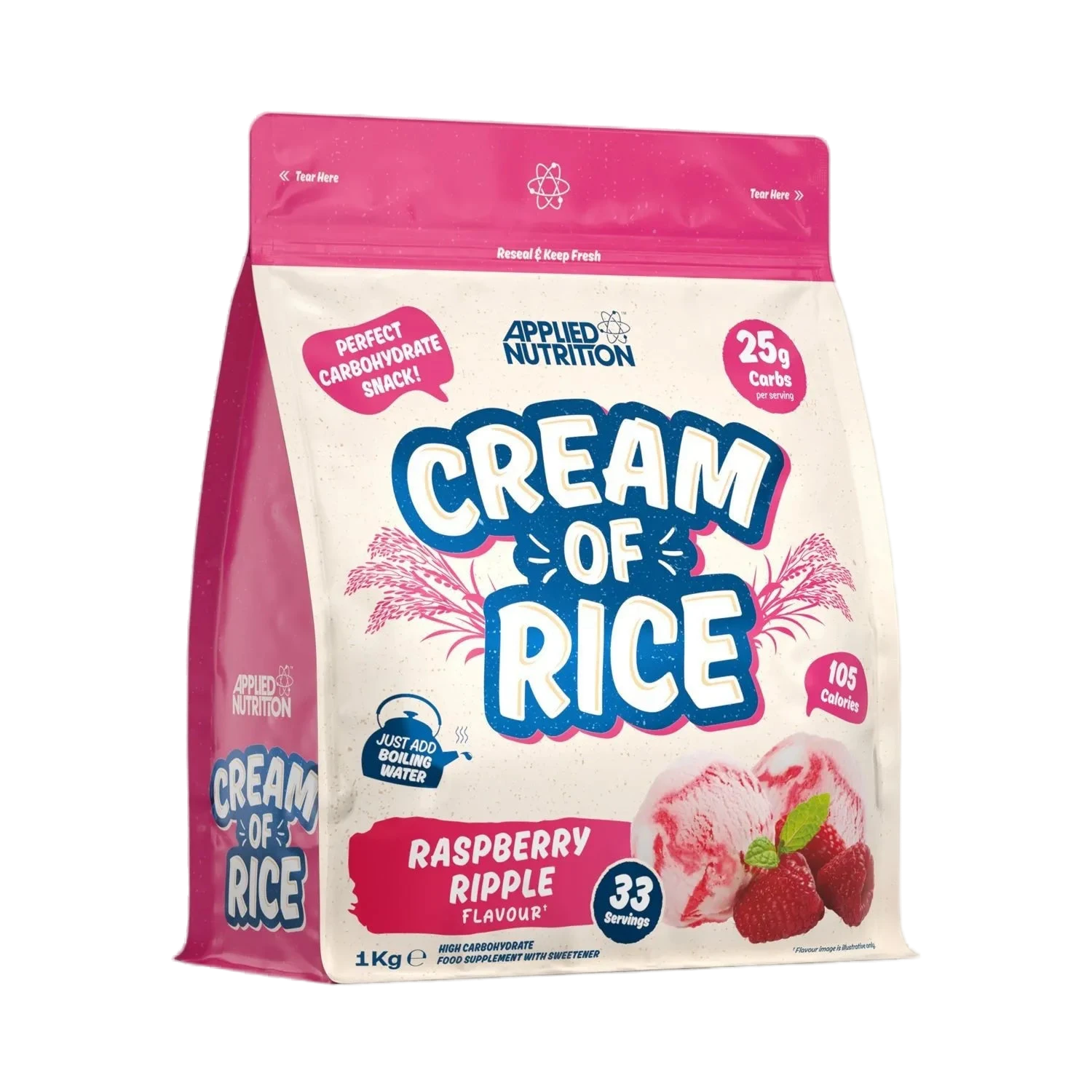 Applied Nutrition Raspberry Ripple Cream of Rice 1kg