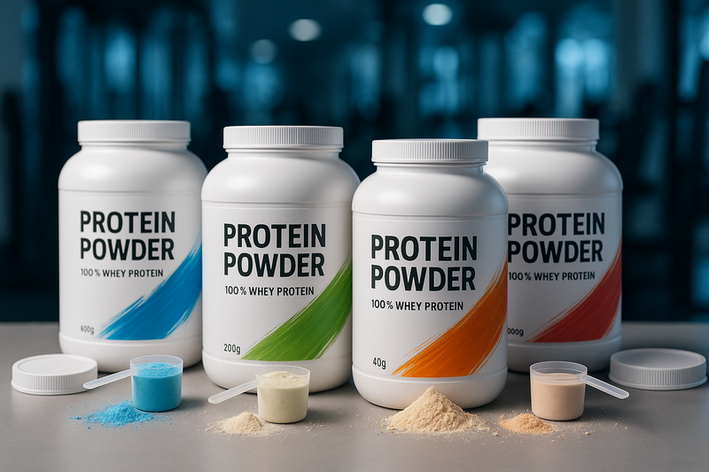 thats really good i like the setup, the blurred background make it a gym background with cool blue tones, also the majority of the tubs should be white, with some colour like branding for example maybe streaks of colour in the middle as if it was a label